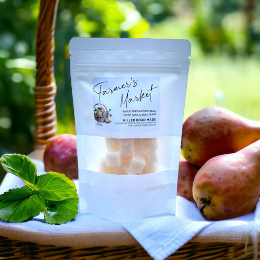 Mini soy wax melt cubes - basil and pear scented