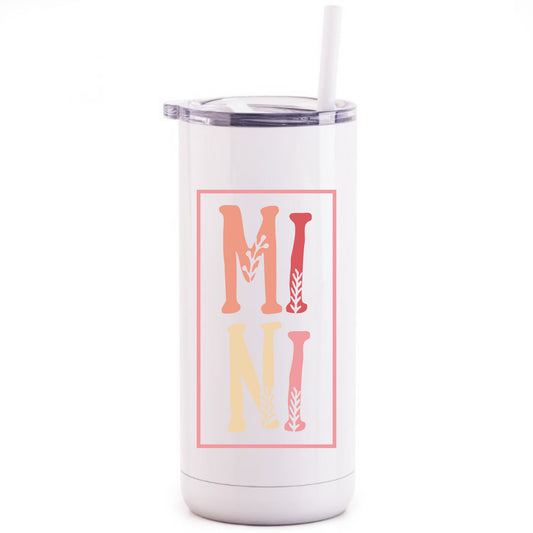 Floral letters mini tumbler