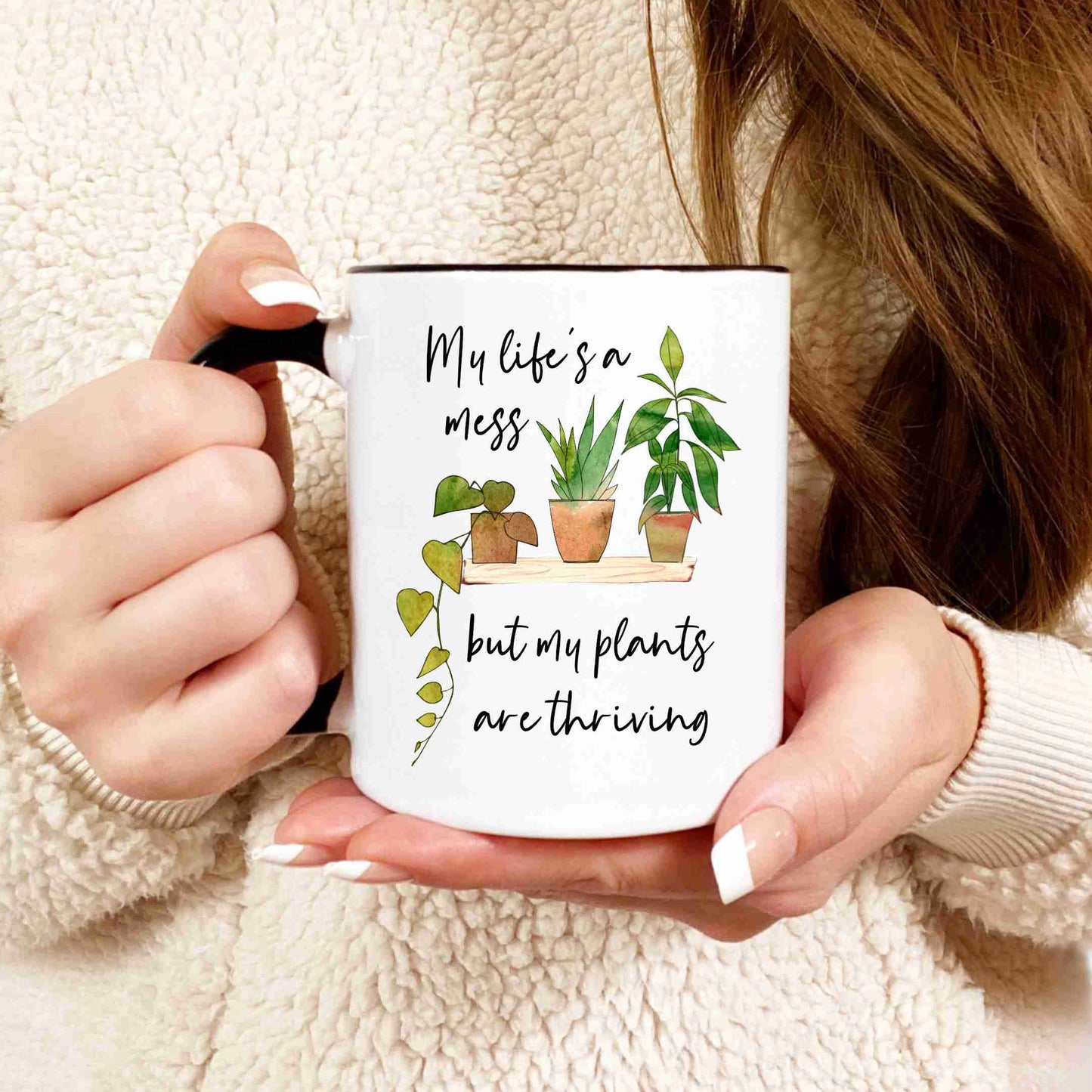 Funny plant lady mug