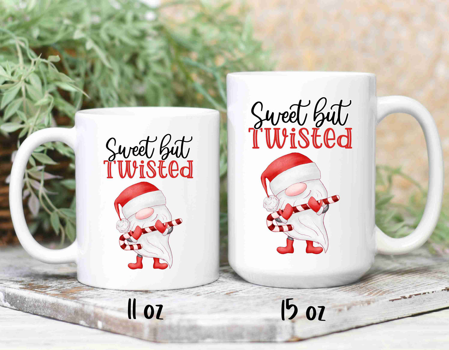 Candy cane mug in 2 sizes
