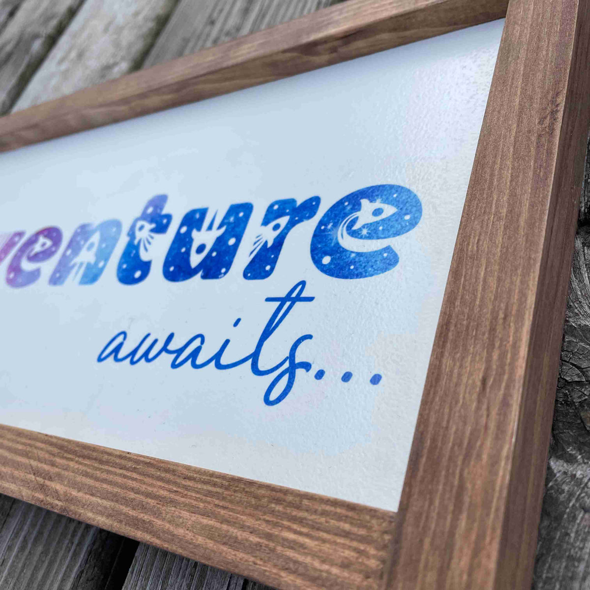 Adventure Room Sign Adventure Awaits - Wood Sign – Miller Road Made