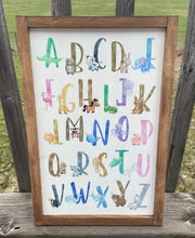 Load image into Gallery viewer, Animal Alphabet Kids Playroom Sign
