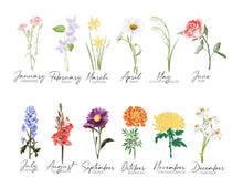 Load image into Gallery viewer, Birth month flowers overview
