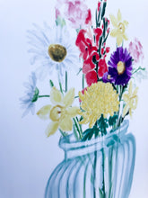 Load image into Gallery viewer, Close up of watercolour flower bouquet printed on sign
