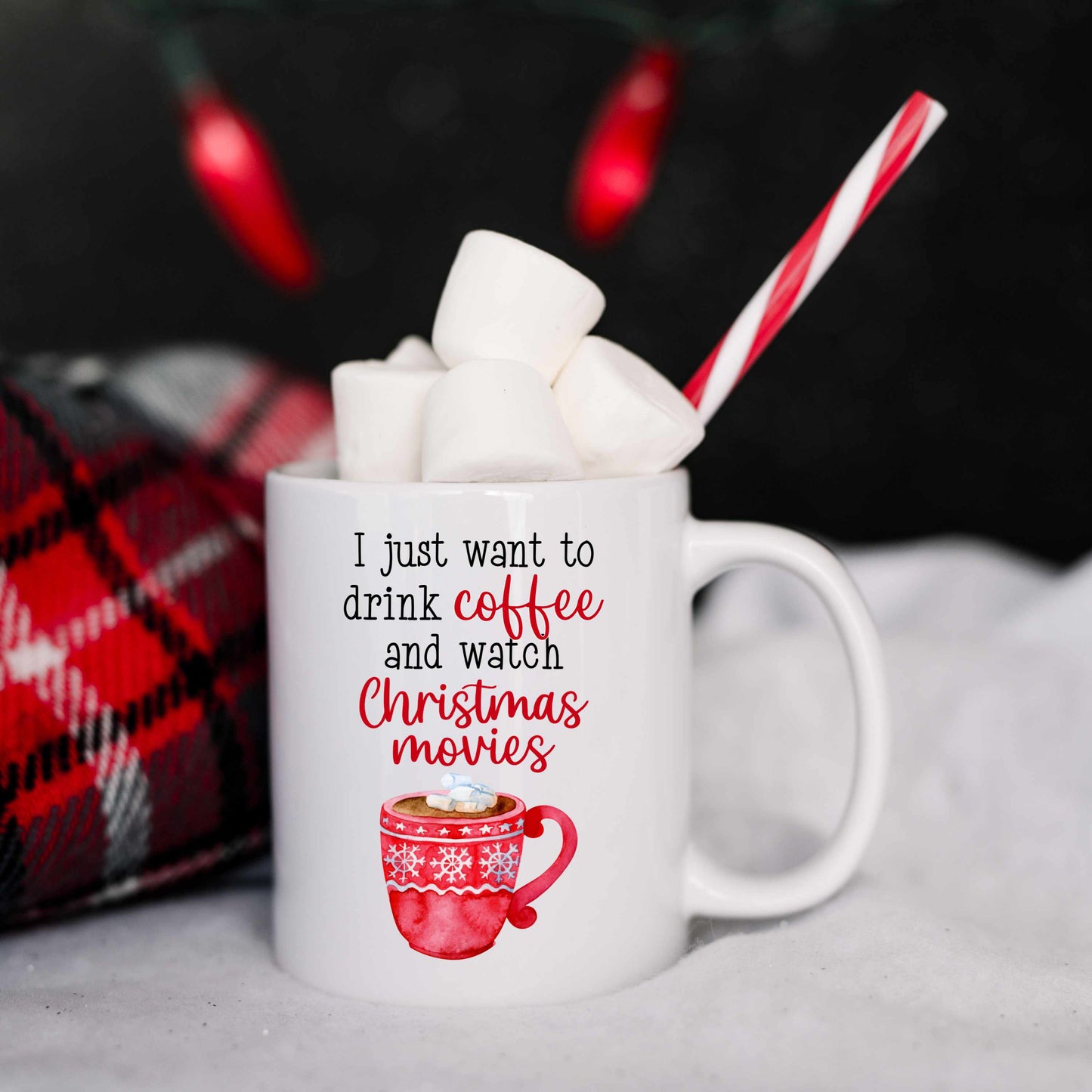 Coffee and Christmas movie mug