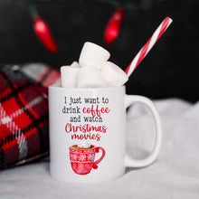 Load image into Gallery viewer, Coffee and Christmas movie mug
