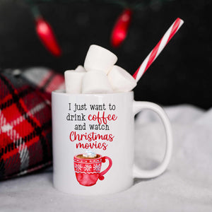 Coffee and Christmas movie mug