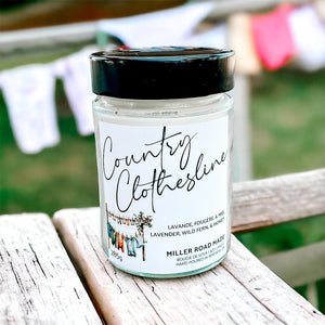 Country Clothesline Spring Candle - Lavender, Wild Fern, & Honey Scent