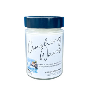 Crashing Waves summer soy candle - ylang-ylang, sea breeze, & musk scent