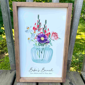 Family Birth Month Flowers - Custom sign for Grandma