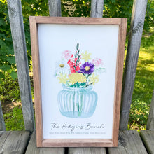 Load image into Gallery viewer, Custom Family Bouquet Sign
