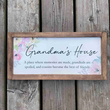 Load image into Gallery viewer, Floral Grandma sign for Mother&#39;s Day gift made in Canada
