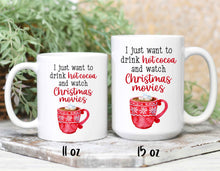 Load image into Gallery viewer, Christmas movie watching mug in 2 sizes
