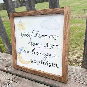 Sweet dreams nursery sign