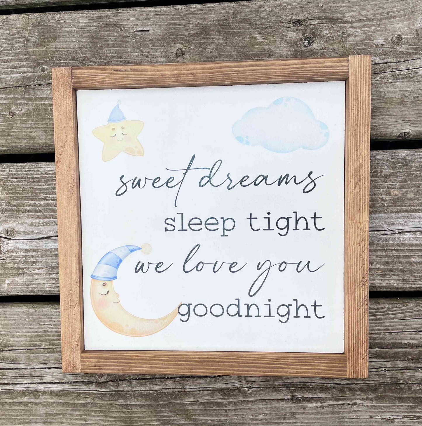 Night sky themed decor for nursery