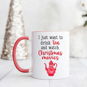 Tea & Christmas movies mug