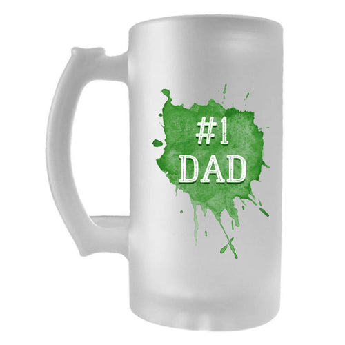 #1 Dad Frosted Beer Mug