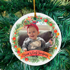 Baby's 1st Christmas - Photo Ornament
