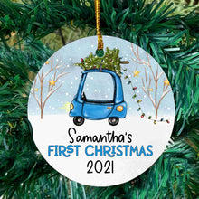 Load image into Gallery viewer, Custom Baby&#39;s 1st Christmas ornament
