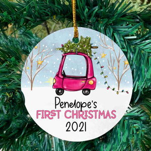 Christmas truck ornament for baby