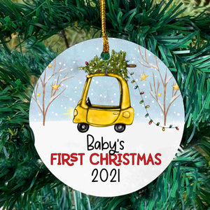 Baby's first Christmas truck ornament 2021