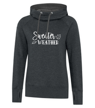 Load image into Gallery viewer, Sweater Weather - Women&#39;s Hooded Sweatshirt in Black
