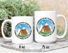 Load image into Gallery viewer, Watercolour camping mug in 2 sizes
