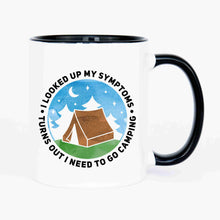 Load image into Gallery viewer, Camping symptoms mug
