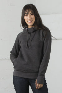 Women's Hooded Sweatshirt in Charcoal