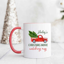 Load image into Gallery viewer, Personalized Christmas movie mug with red truck

