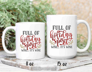 Holiday spirit Christmas mugs in 2 sizes
