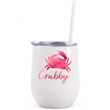 Load image into Gallery viewer, Crabby printed wine tumbler
