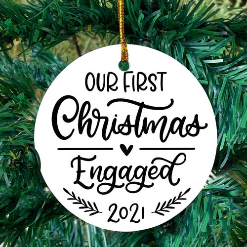 Our first Christmas engaged ornament