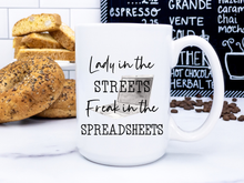 Load image into Gallery viewer, Freak in the Spreadsheets - Ceramic Mug
