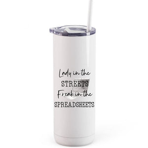 Spreadsheets funny printed tumbler