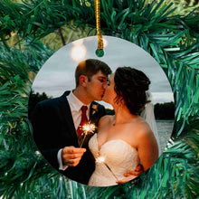 Load image into Gallery viewer, Wedding Photo Ceramic Christmas Ornament
