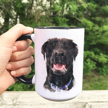 Load image into Gallery viewer, Watercolour dog pet photo mug
