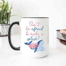 Load image into Gallery viewer, floral whale mug
