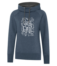 Load image into Gallery viewer, Hello Fall - Women&#39;s Hooded Sweatshirt in Navy
