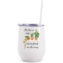 Load image into Gallery viewer, Plant lady printed wine tumbler gift
