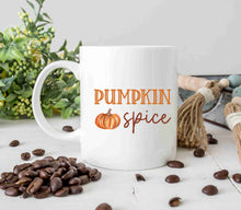 Load image into Gallery viewer, Pumpkin spice coffee mug for fall
