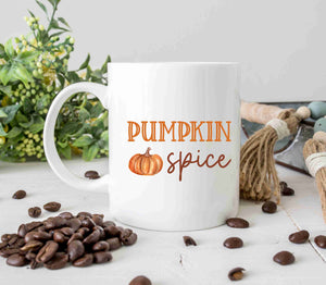 Pumpkin spice coffee mug for fall