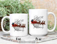 Load image into Gallery viewer, Sleigh the Patriarchy Christmas mugs in 2 sizes
