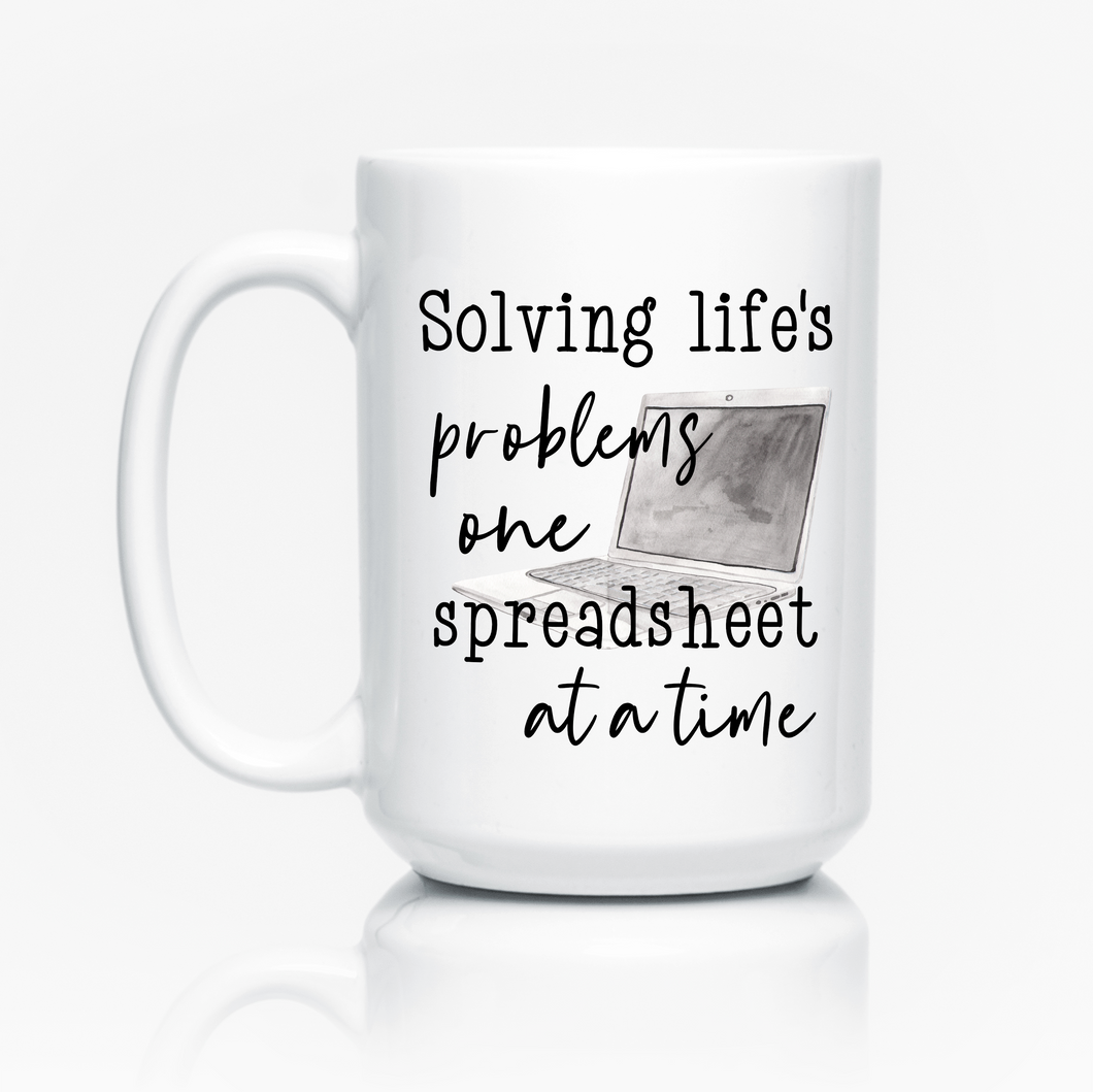 Solving Problems with Spreadsheets - Ceramic Mug