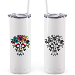 Dia de los Muertos - Sugar Skull travel mugs