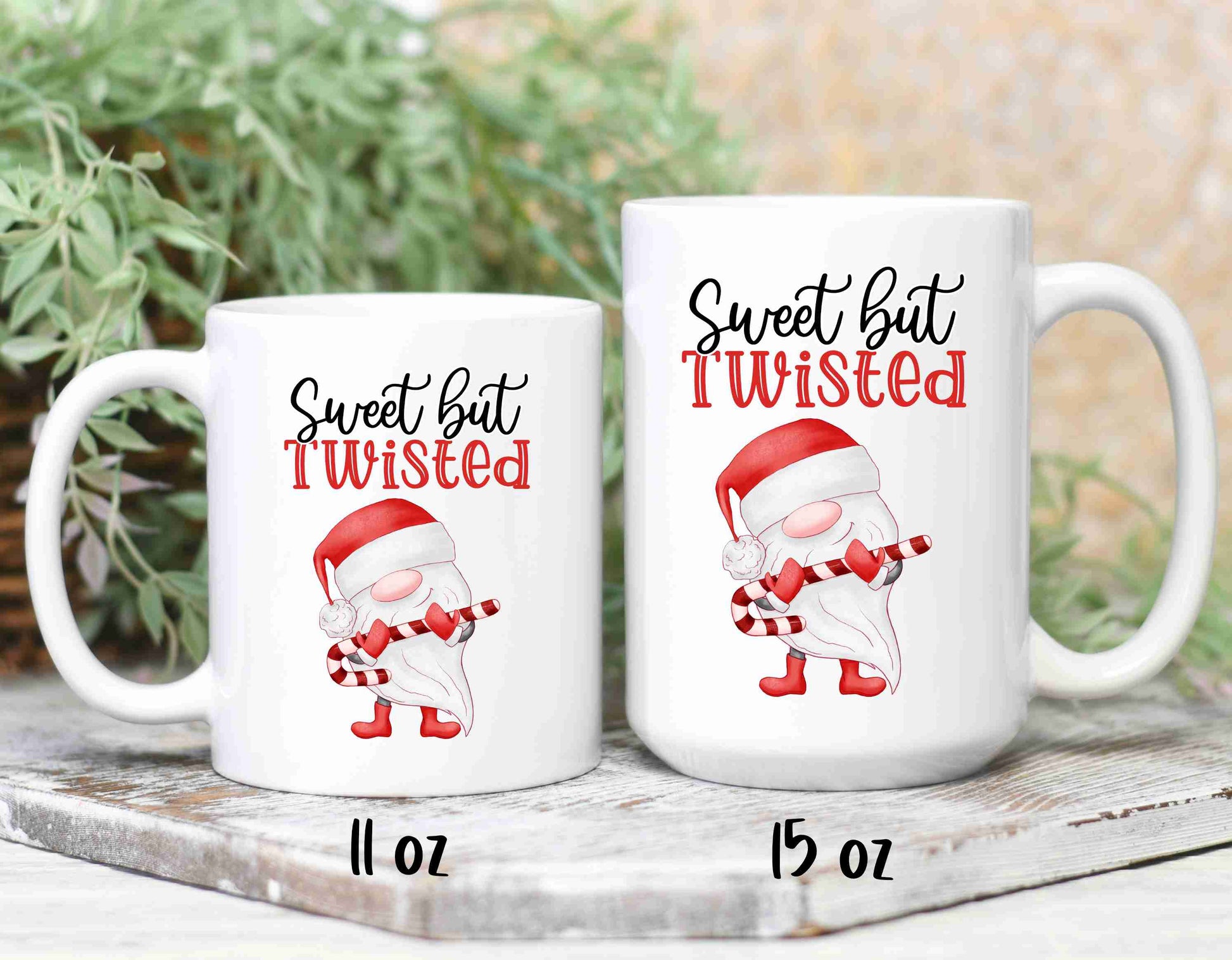 Candy cane mug in 2 sizes