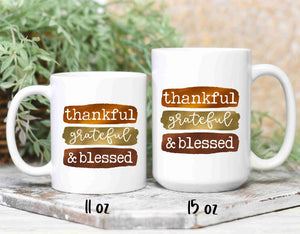 Thanksgiving mugs 2 sizes