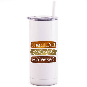 Thankful grateful fall travel mug