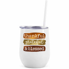 Load image into Gallery viewer, Thanksgiving wine tumbler
