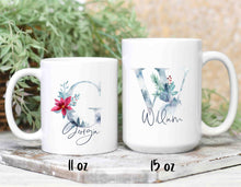 Load image into Gallery viewer, Winter initial and name mugs in 2 sizes
